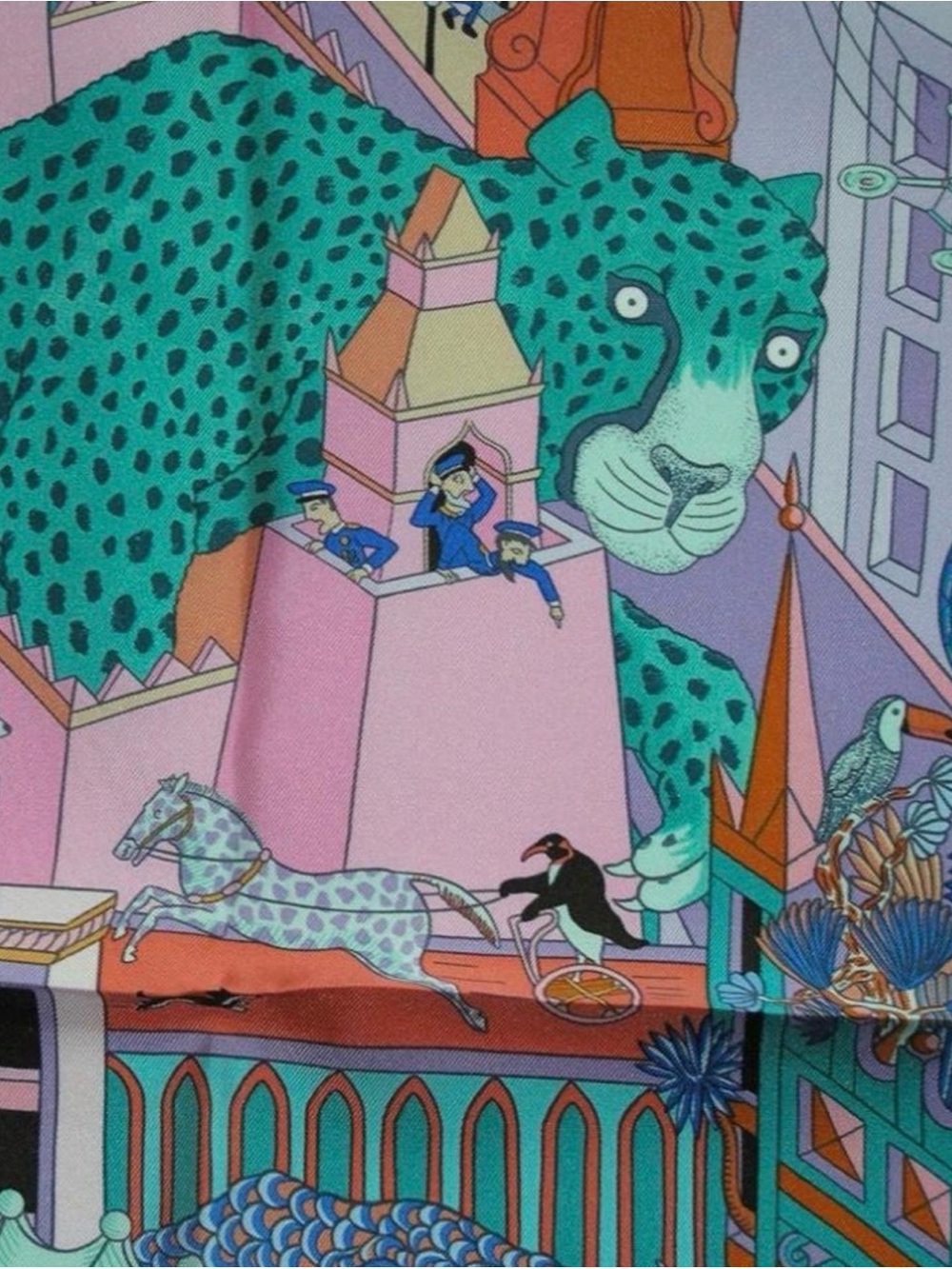 Hermes Animapolis Silk Scarf 2019 90cm by Jan Bajtlik - Picture 5 of 7